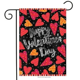 Morigins Dancing Hearts Welcome Valentines Day Garden Flag Double Sided Decorative Flag 12.5 x 18 Inch